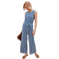 Hot Style New Summer Striped Jumpsuit Fashion Life Vest Casual Women′s Pants